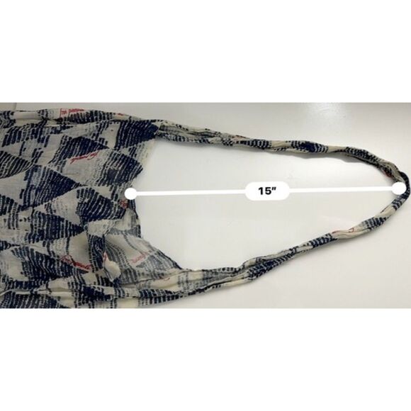 Free People sheer tote/hobo with a geometric design. - Picture 6 of 9